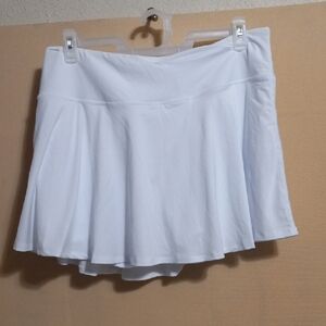 White Pleated Skater Skorts Mini